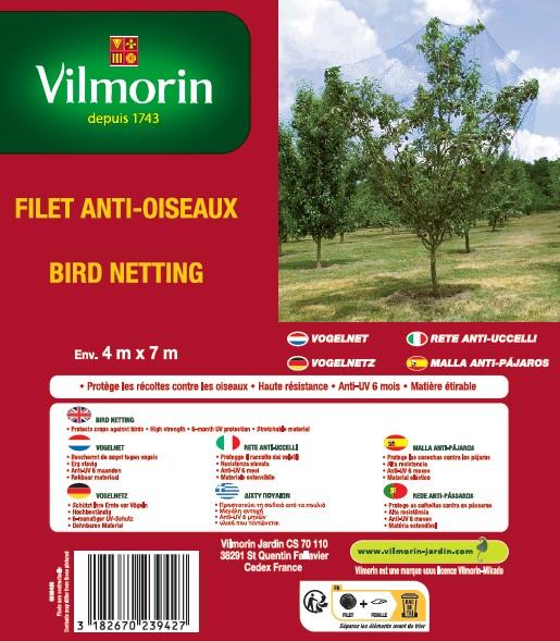 Croissance et protection des végétaux - Filet Anti-Oiseaux - 4 m x 7 m - PACKAGING_RECTO